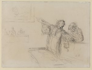 The Defense, c.1865 by Honoré Daumier