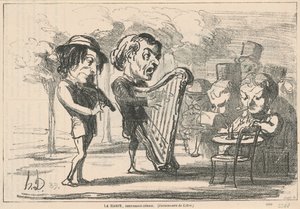 The Harp, Celestial Instrument by Honoré Daumier