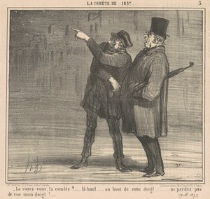 Do You See the Comet? Up There by Honoré Daumier