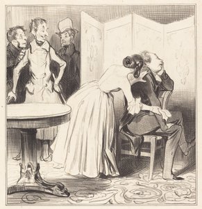 The Knight of Adrets is the Lover... by Honoré Daumier