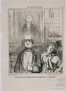 The Salon of 1857 by Honoré Daumier