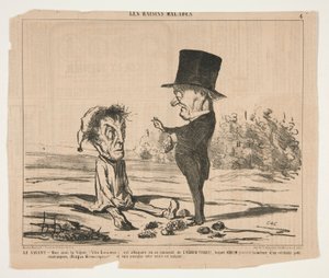 The Scholar - My friend, the Vine (Vitis Linnaeus), is currently attacked by Honoré Daumier
