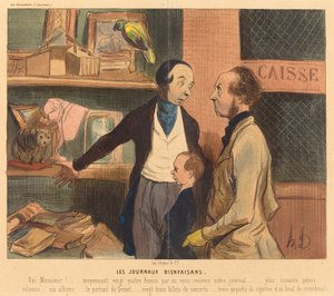 The Beneficial Newspapers by Honoré Daumier