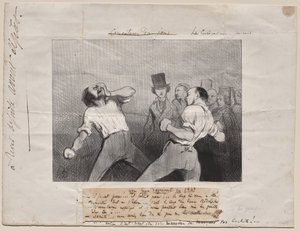 Lesson in Understanding in 1843 by Honoré Daumier