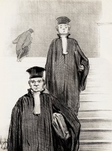 Main Staircase of the Palace of Justice by Honoré Daumier