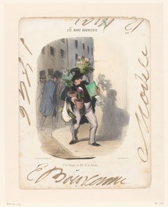 Man Bringing Plants for His Wife (Good Citizens) by Honoré Daumier