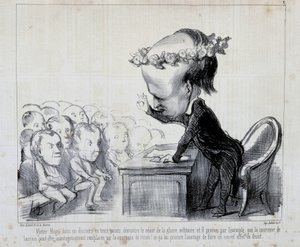 Memories of the Peace Congress: Victor Hugo (No. 1 of the Series) - by Daumier, in 