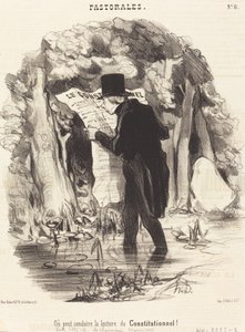 Where Reading the Constitution Can Lead! by Honoré Daumier