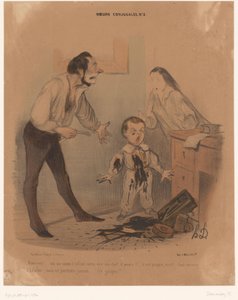 Toddler Spilled Ink on His Clothes by Honoré Daumier