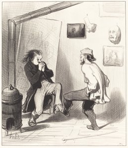 When You Burned Your Last Easel! by Honoré Daumier