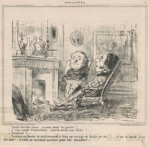 What a Horrible Thing ... If We Have War! by Honoré Daumier