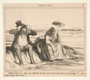 What Idea Did You Have, Adelaide, to Come and Spend by Honoré Daumier