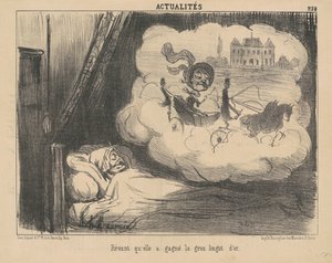Dreaming she won the big gold ingot.