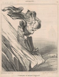 Having Placed Himself on a Dangerous Slope by Honoré Daumier