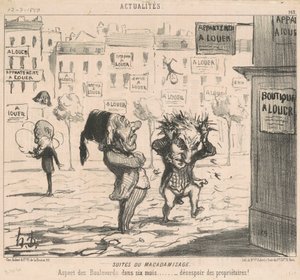 Effects of Macadamization by Honoré Daumier