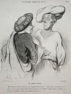 The Beautiful Days of Life, plate 30: An Indian Custom by Honoré Daumier