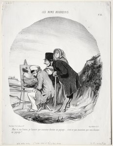 The Good Bourgeois, Plate 23: But Yes, My Dear, I Assure You That This Gentleman is Drawing