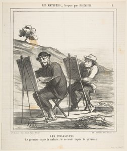 The landscape painters, the first copies nature, the second copies the first