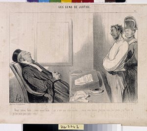 The people of justice. Cartoon by Honore Daumier (1808-1879). Extract from the newspaper Le Charivari, Musee des Beaux Arts, Palais Longchamp, Marseille by Honoré Daumier