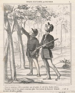 Look, the Sparrow Has Perched by Honoré Daumier