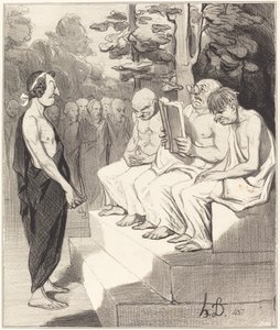 Telemachus Questioned by the Sages by Honoré Daumier