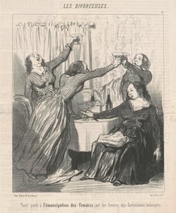 Toast to the Emancipation of Women by Honoré Daumier