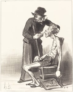 An Unfortunate Wrestler by Honoré Daumier