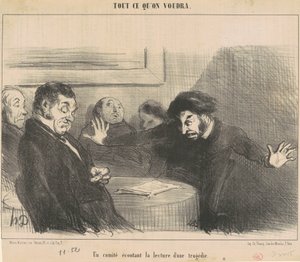 A Committee Listening to the Reading of a Tragedy by Honoré Daumier