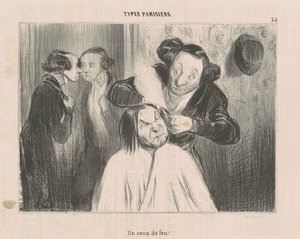 A Gunshot! by Honoré Daumier