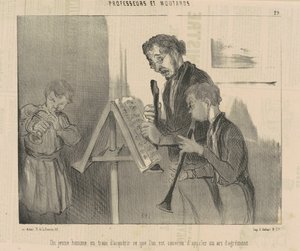 A young man acquiring... an art of pleasure by Honoré Daumier