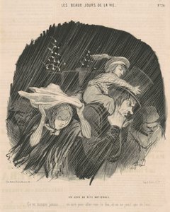 An Evening of National Celebration by Honoré Daumier