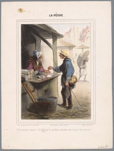 Fisherman Buying Fish in the Market Hall (Fishermen) (Fishing)