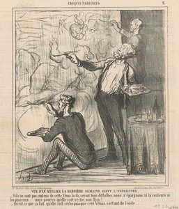 View of a workshop... by Honoré Daumier