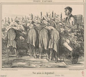 View taken at Argenteuil (October 1856) by Honoré Daumier