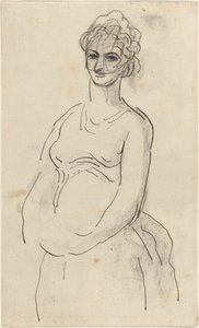 Woman with Veil by Honoré Daumier