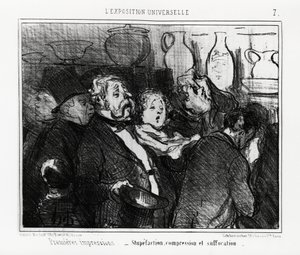 World Exhibition: First Impressions: Stupefaction, Compression and Suffocation (Illustration by Honore Daumier, published in Charivari, 24 May 1855) by Honoré Daumier