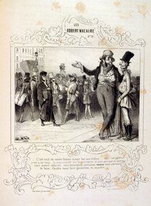 Illustrations about ideas and legends Philipon under the title Les Cent and Robert Macaire by Honoré Daumier