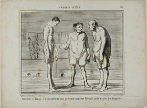 Baron, I Have the Honor of Introducing You to Mr. Mérouel, One of Our Biggest Bankers... Baron, I Have the Honor of Introducing You to Mr. Cascaret, One of Our Biggest Shareholders, Plate 31 from Croquis D