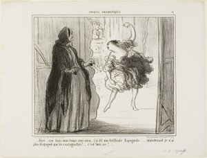 Difficult to Imagine, Plate 11 from Croquis Dramatiques by Honoré Victorin Daumier