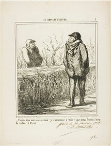 Hello, neighbour, are you like me? I start to believe we would do well returning to Paris, plate 1 from La Campagne En Hiver