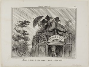 Just 15 cents for a full bath.... what a deal!, plate 12 from Croquis Parisiens