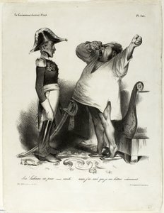"- Sire! Lisbon has been captured. - aaaah!!... and I dreamt that I had fought courageously!", plate 304