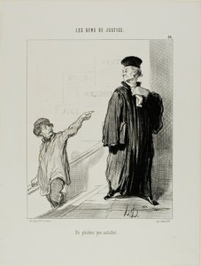 A Rather Unsatisfied Litigant, Plate 26 from Les Gens De Justice by Honoré Victorin Daumier