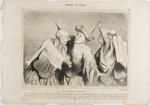 Chinese Talking Politics. Thanks to antiquity and the stability of the Constitution of China, this country is extremely unified... it counts only little more than 63 political parties. Quite often one finds Chinese citizens discussing vehemently in public by Honoré Victorin Daumier