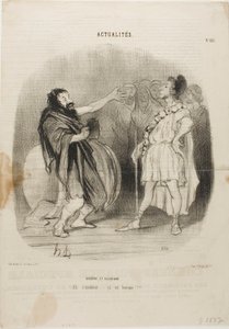 Diogenes and Alcibiades at the Odeon, plate 121 from Actualités