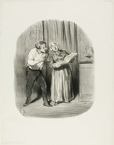 Disadvantage of Marrying a Woman with a So-Called Artistic Talent, Plate 77 from The Good Bourgeois