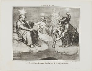 Even the Planets are Watching with Interest the Arrival of the Famous Comet, Plate 9 from La Comet De 1857
