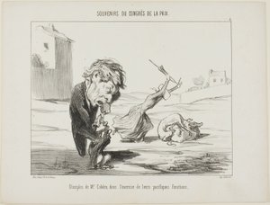 Followers of Mr. Cobden, Exercising Their Peaceful Functions, Plate 5 from Souvenirs Du Congres De La Paix by Honoré Victorin Daumier