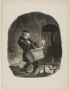 It is Inconvenient to Rent an Apartment Close to the River, Plate 13 from Tenants and Landlords by Honoré Victorin Daumier