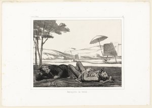 Landscape Painters at Work, Plate 309 from Souvenirs d